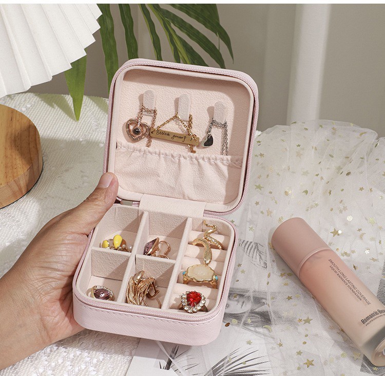 【新品上架】韓版隨身珠寶盒 ins風耳環戒指項鍊盒 隨身盒