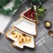 【美安免運】北歐創意 聖誕樹果盤 托盤陶瓷 水果沙拉盤 零食盤 點心盤 裝飾盤